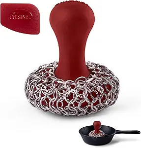 Cuisinel Cast Iron Chainmail Scrubber review Durable Cleaning Tool for Cookware