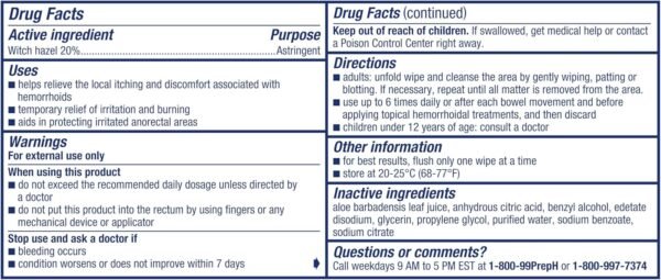 81H5yD4HXPL._AC_SL1500_ Preparation H Soothing Relief Cleansing Wipes review Aloe and Witch Hazel benefits