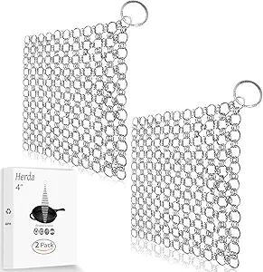 Cast Iron Cleaner Review Herda Chainmail Scrubber for Pans and Grills