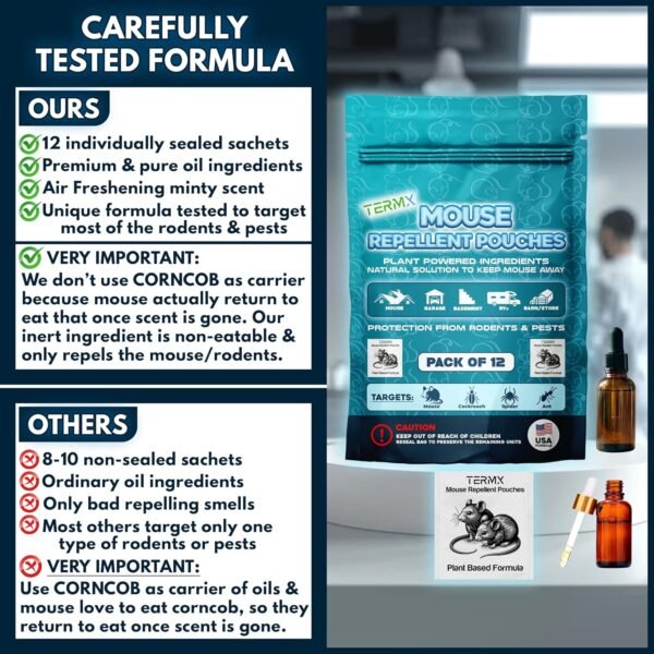81ZCkJOTqvL._AC_SL1500_ Review of Vamoose Mouse Repellent Pouches 12Pack Indoor Outdoor Rodent Control