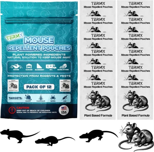 81iu0Ak6QRL._AC_SL1500_ Review of Vamoose Mouse Repellent Pouches 12Pack Indoor Outdoor Rodent Control